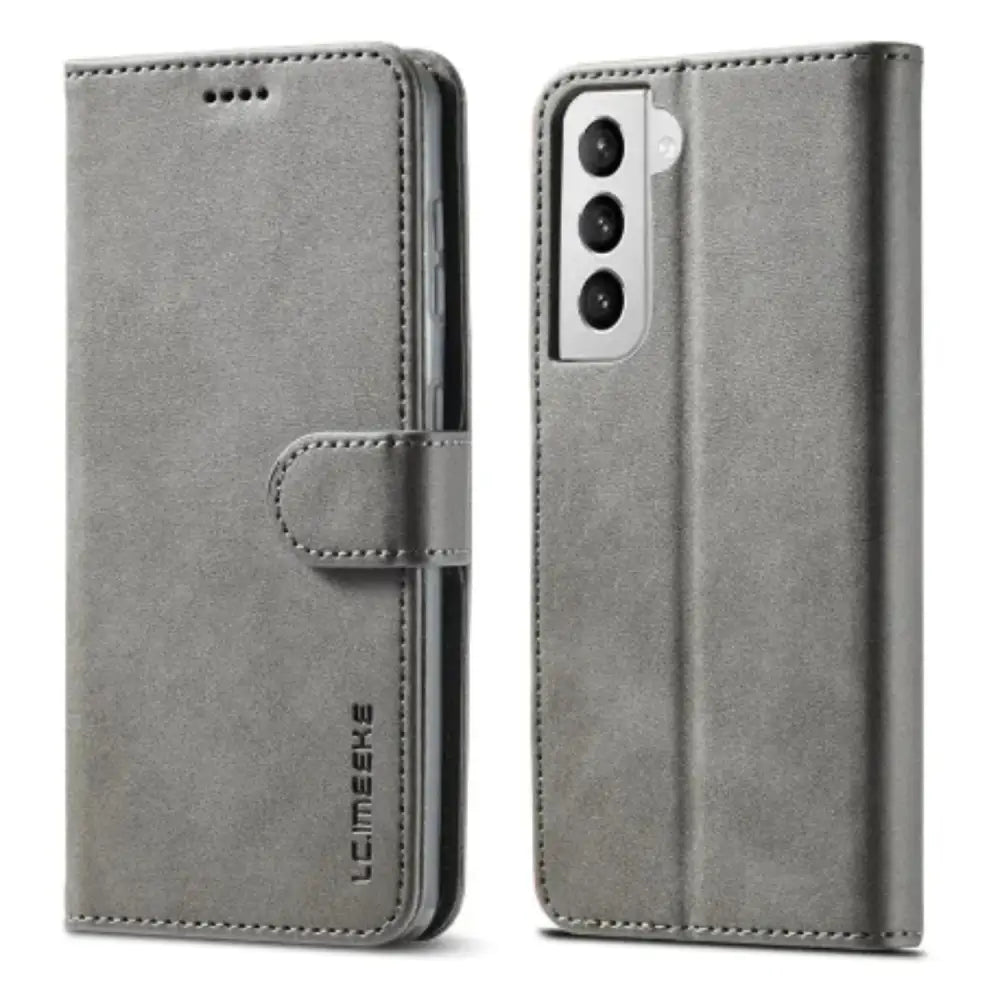 Leather Flip Cover for Samsung Galaxy Series (Gray)