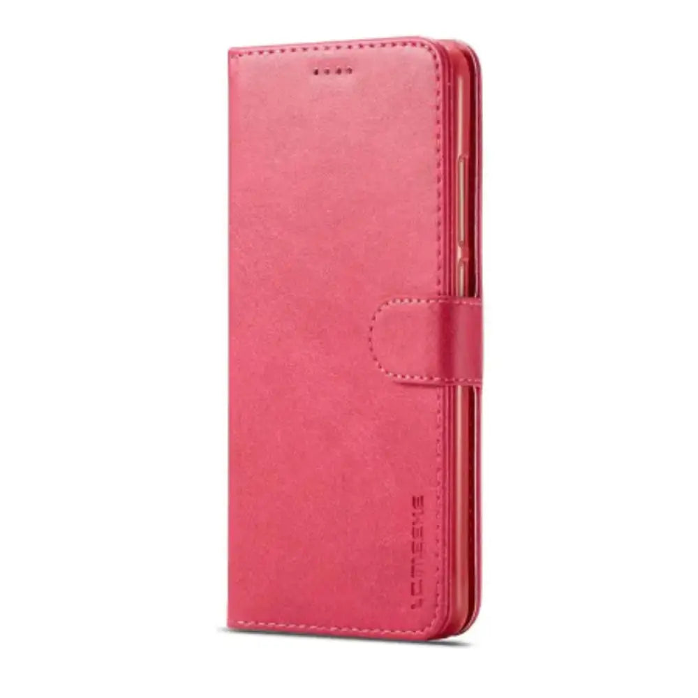 Leather Flip Cover for Samsung Galaxy Series (Rose Red)