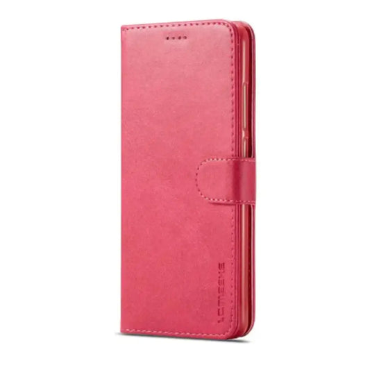 Leather Flip Cover for Samsung Galaxy Series (Rose Red)