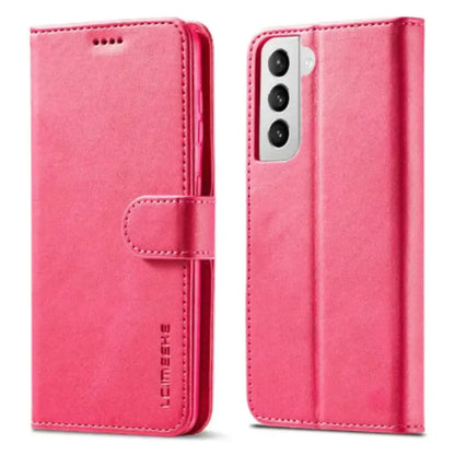Leather Flip Cover for Samsung Galaxy Series (Rose Red)