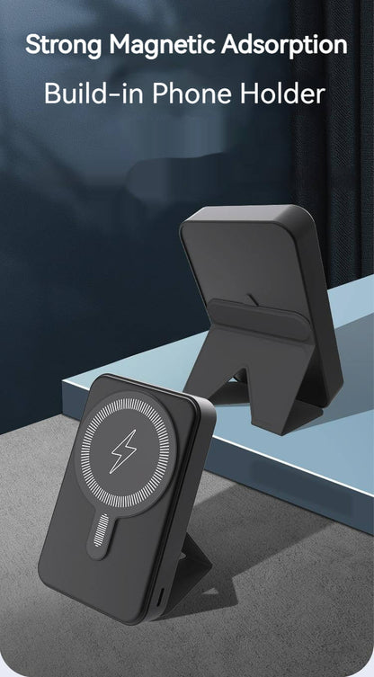 10000mah Magsafe Power Bank with Stand-Black & Cable