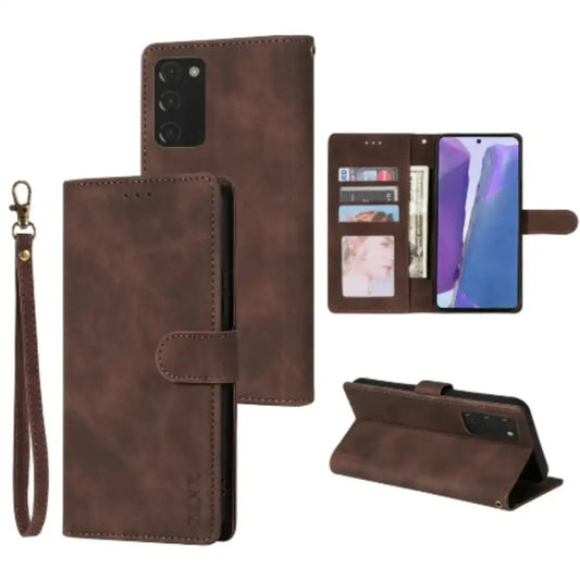 Wallet Case for Samsung S25/S24/Note/A Series (Coffee)