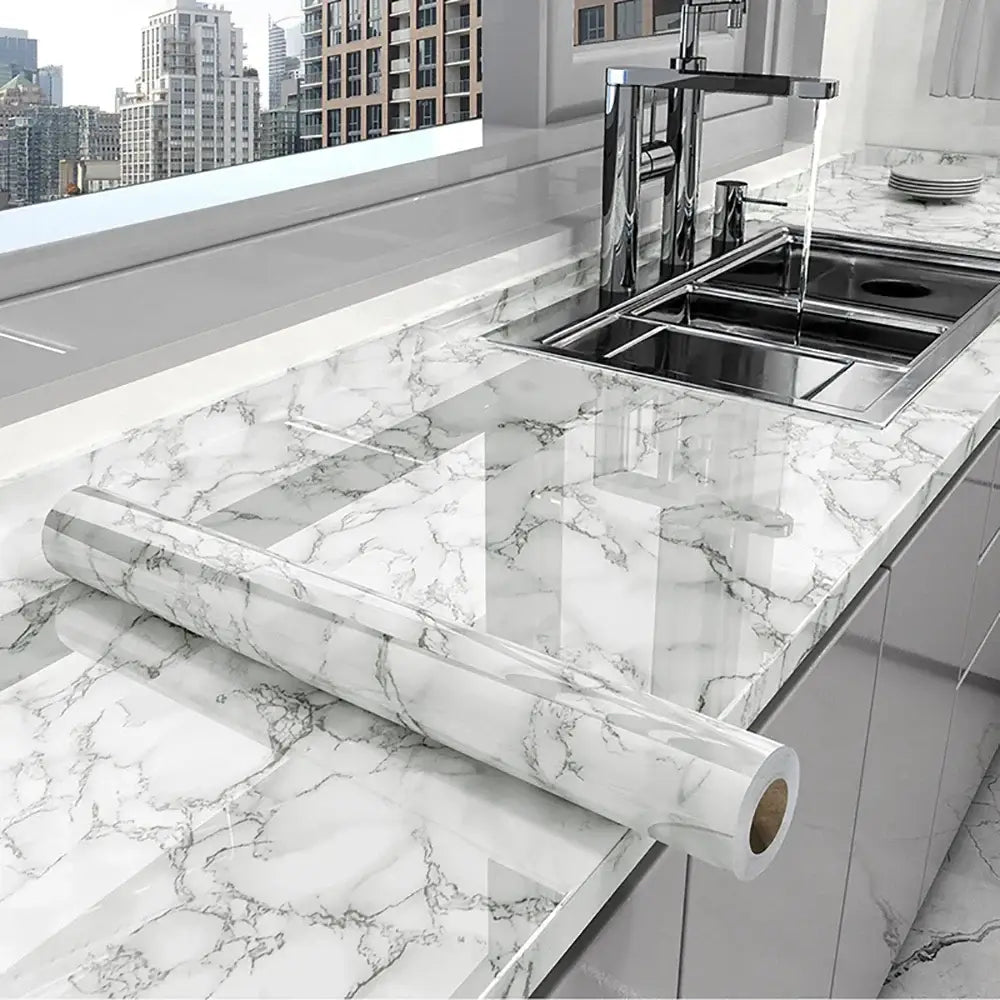 Marble Waterproof & Oil-Proof Wall Paper (40cm) (12 designs available)