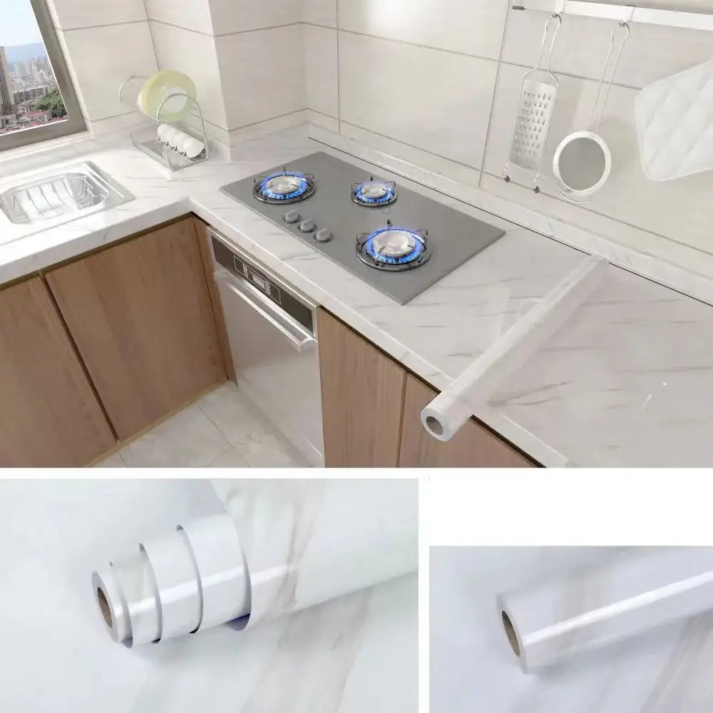Marble Waterproof & Oil-Proof Wall Paper (40cm) (12 designs available)