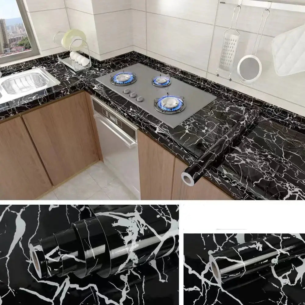 Marble Waterproof & Oil-Proof Wall Paper (40cm) (12 designs available)