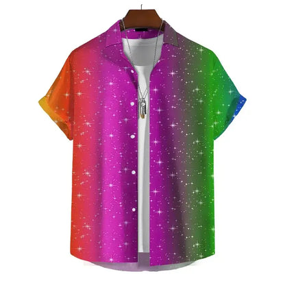 Men’s 3D Print Rainbow Shirt (10 different designs available)