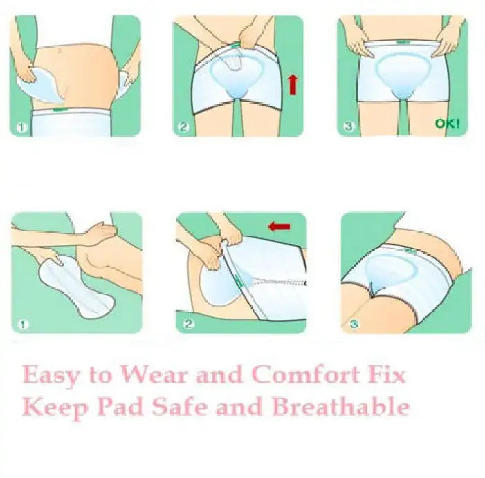 SuperCare Incontinence Mesh Pants Size Large - Pack of 10pcs (Brown Band) - Babyonline