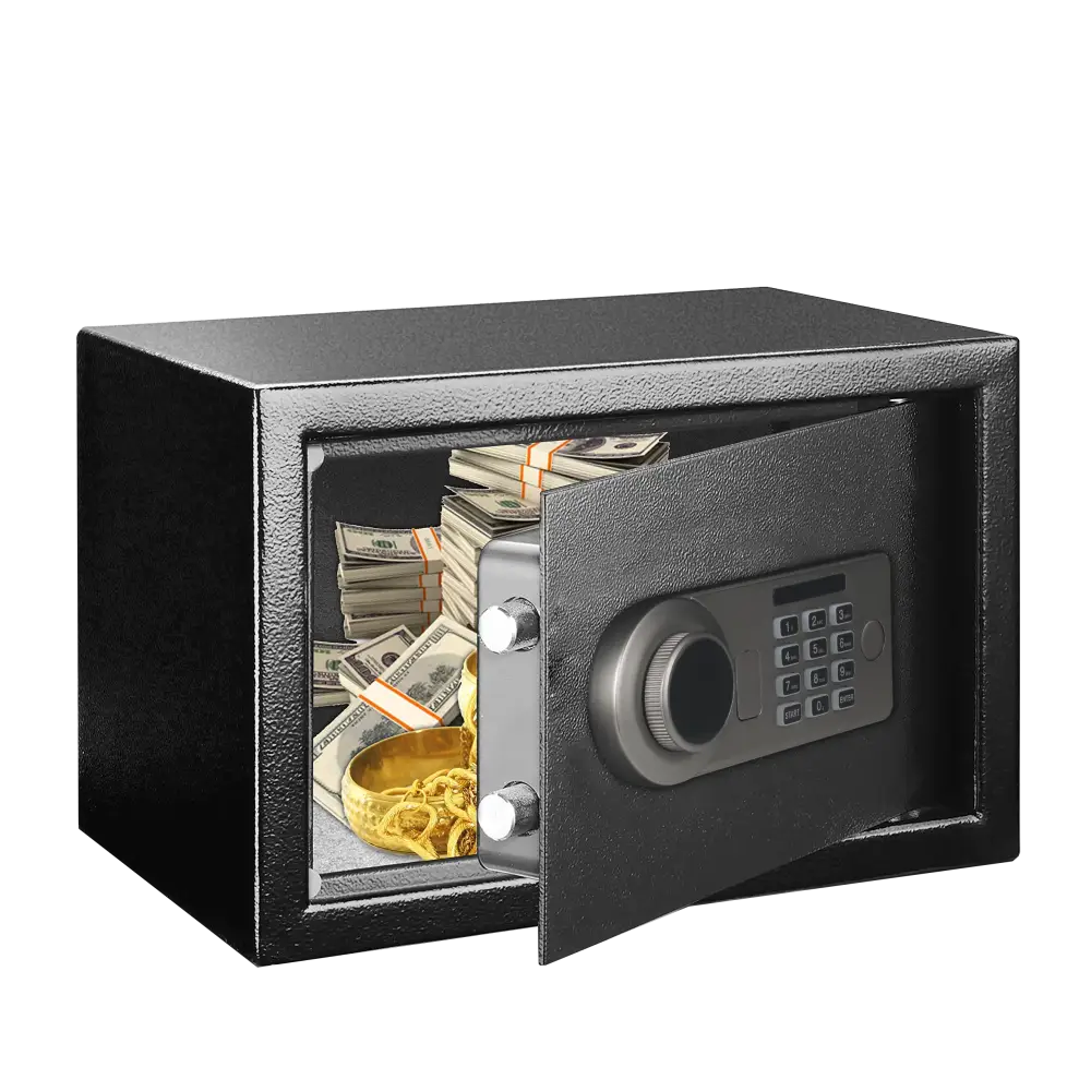 Metal Storage Safe with Keypad Lock (available in Black & Khaki)