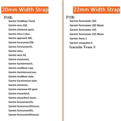 Milanese Strap for the Garmin Venu/Vivoactive/Forerunner Series (20mm/22mm) (4 colours available)
