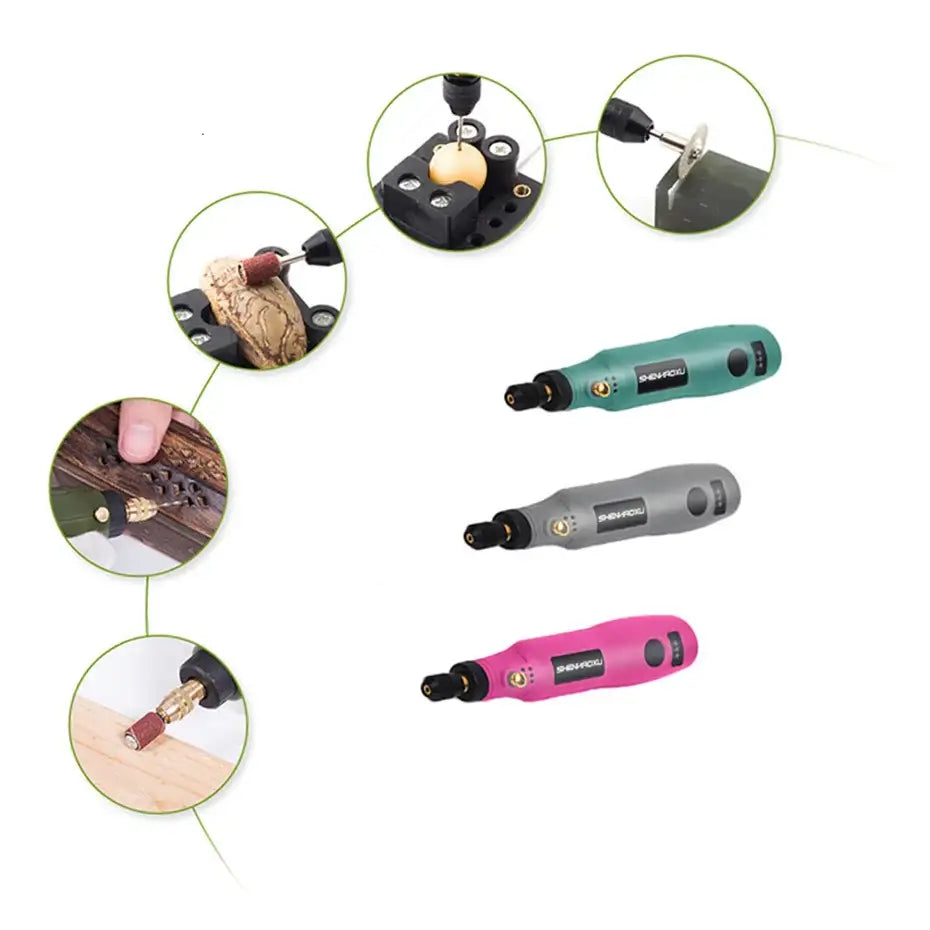 Mini Cordless Electric Drill & Grinder Set