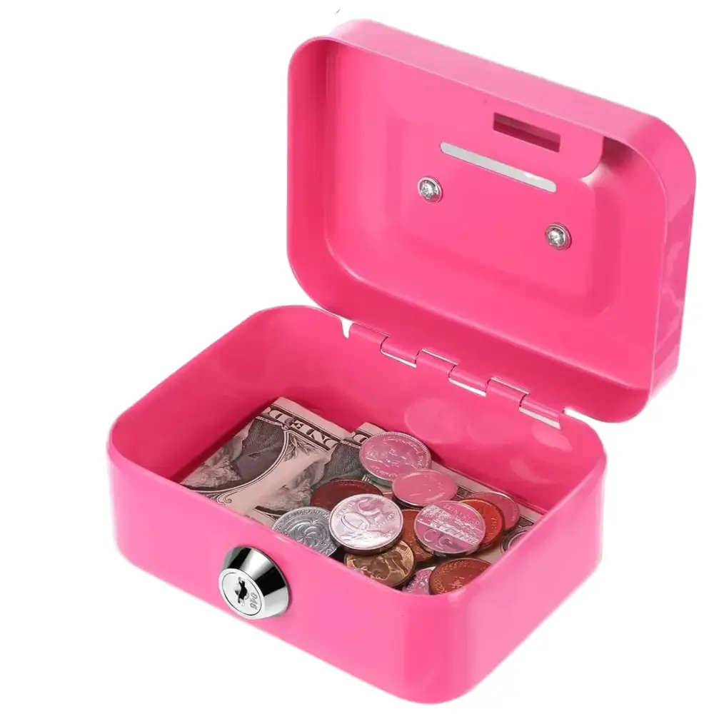 Mini Key Lock Money Safe Box (available in 4 colours)