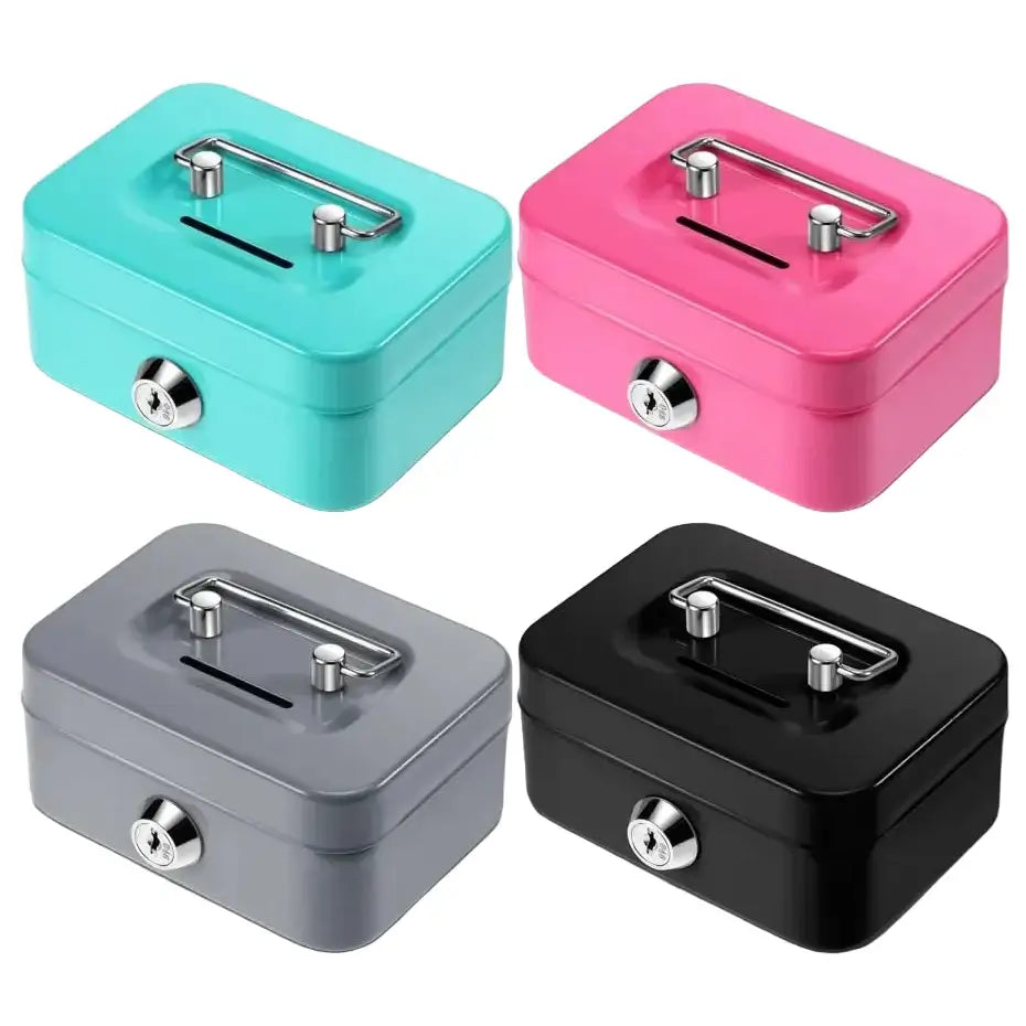 Mini Key Lock Money Safe Box (available in 4 colours)