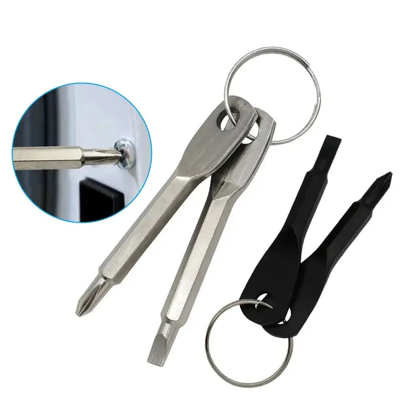 Mini Keychain Screwdriver Tool – Phillips & Slotted (2 colours available)