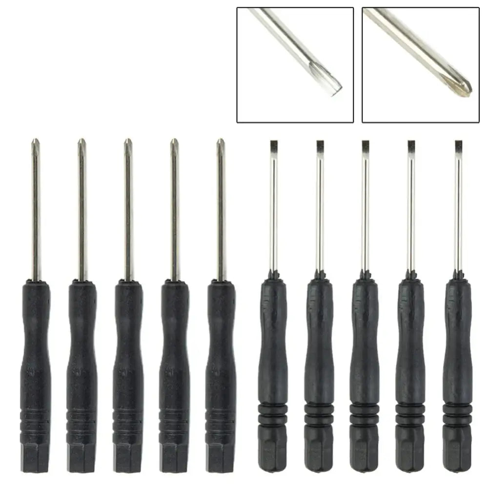 Mini Slotted & Cross Screwdriver Set – 3,22"  / 2mm (10Pcs)