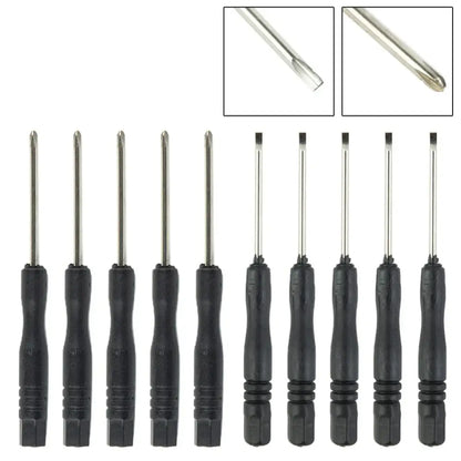 Mini Slotted & Cross Screwdriver Set – 3,22"  / 2mm (10Pcs)