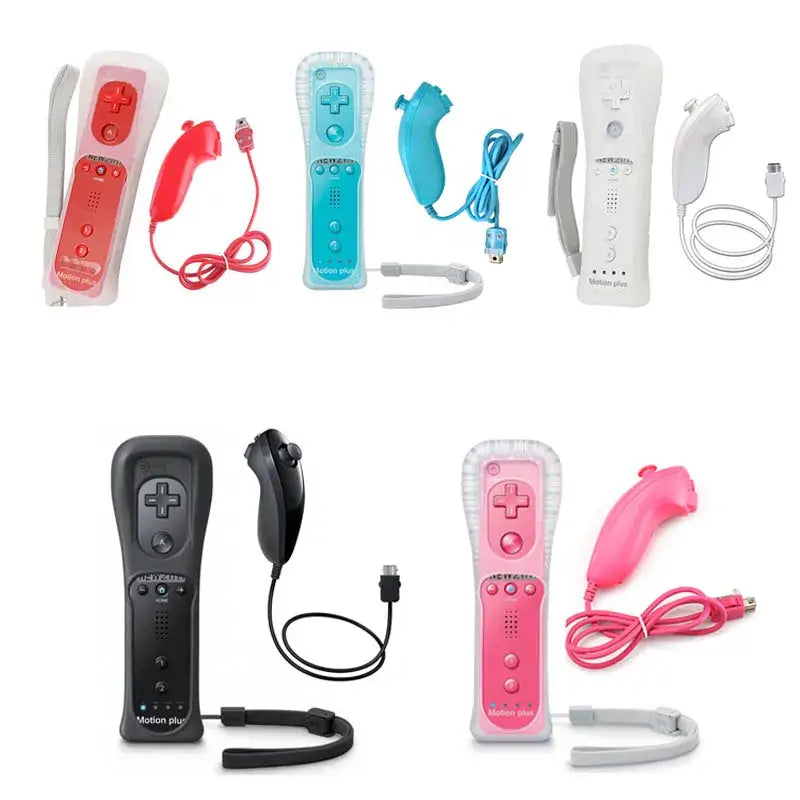 Motion Plus Remote & Nunchuk – Replacement with Silicone Case for Wii/Wii U