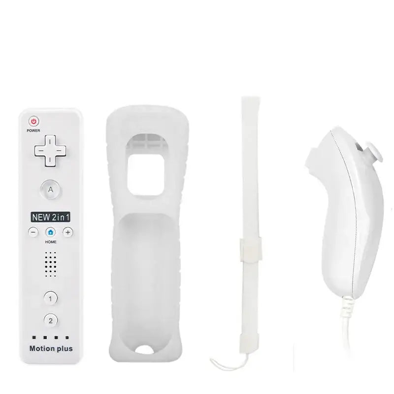 Motion Plus Remote & Nunchuk – Replacement with Silicone Case for Wii/Wii U