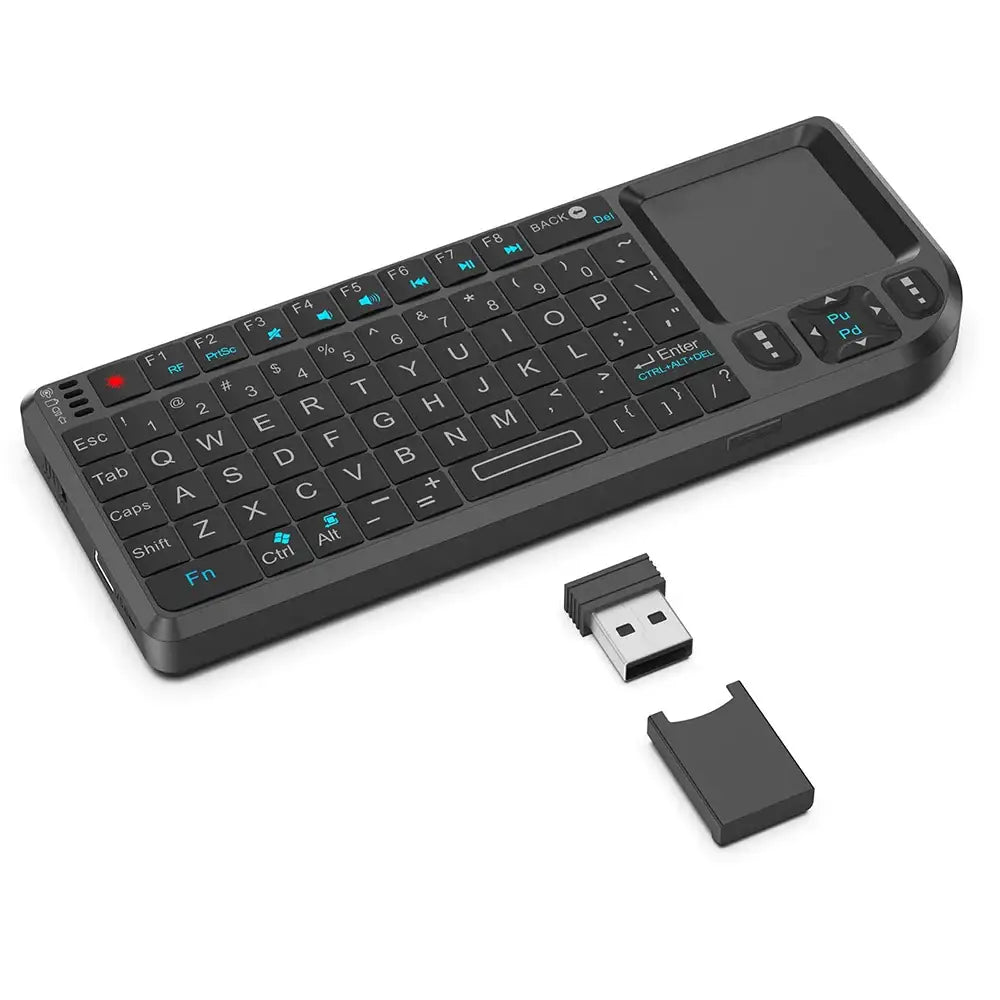 Mini Wireless Keyboard with Backlit Touchpad & Air Mouse
