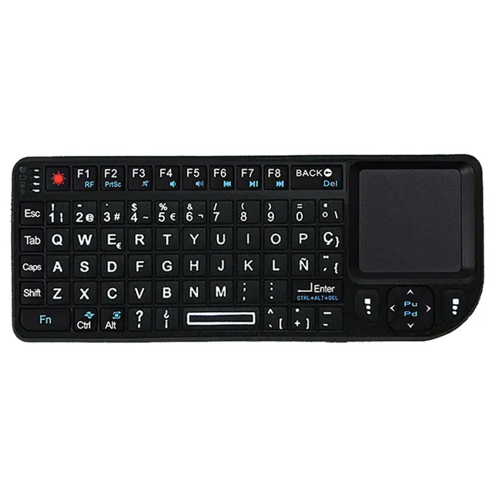 Mini Wireless Keyboard with Backlit Touchpad & Air Mouse