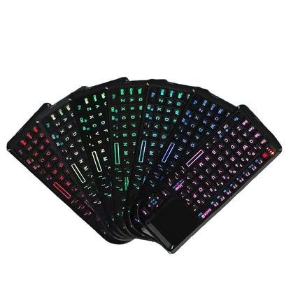 Mini Wireless Keyboard with Backlit Touchpad & Air Mouse