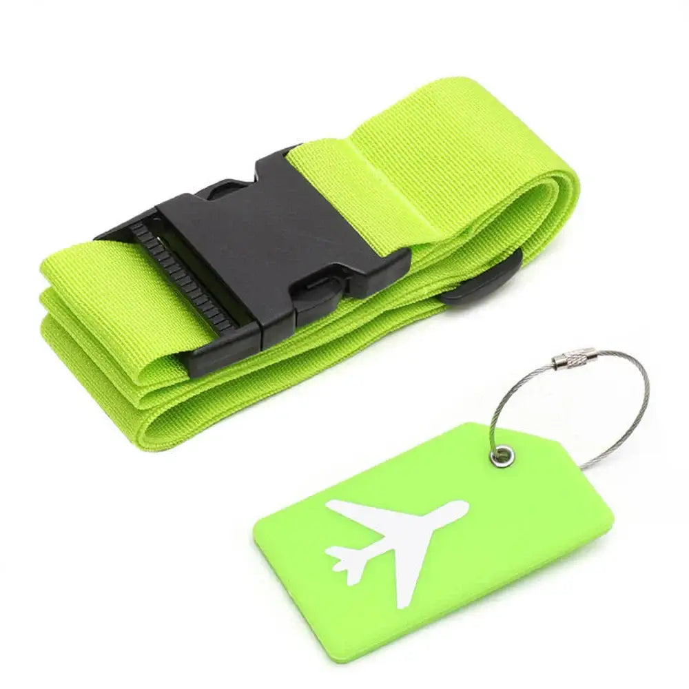 Multi-Colour Luggage Strap Set with Tag (8 colours available)