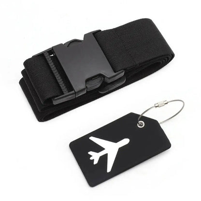 Multi-Colour Luggage Strap Set with Tag (8 colours available)