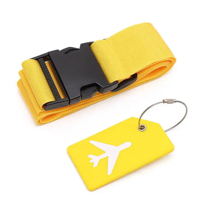 Multi-Colour Luggage Strap Set with Tag (8 colours available)