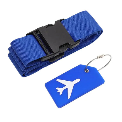 Multi-Colour Luggage Strap Set with Tag (8 colours available)
