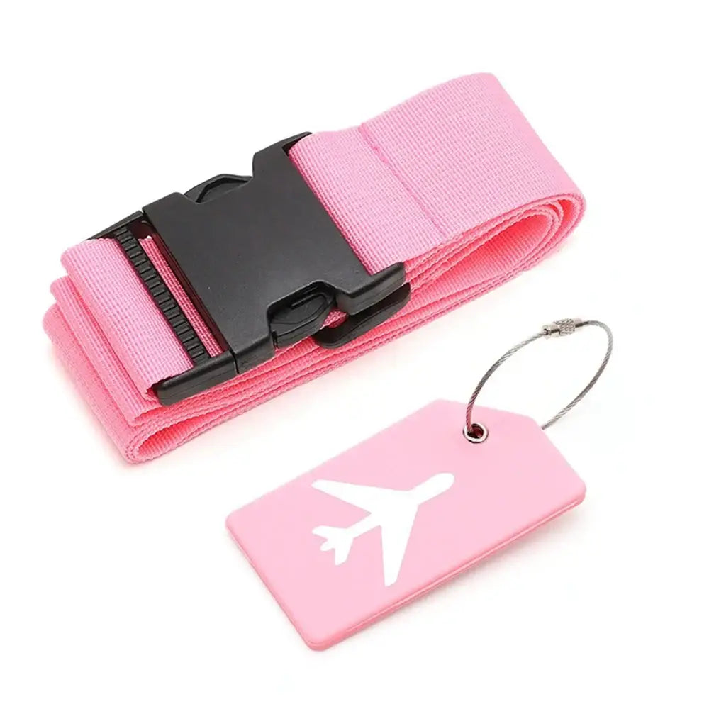 Multi-Colour Luggage Strap Set with Tag (8 colours available)