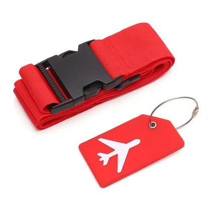 Multi-Colour Luggage Strap Set with Tag (8 colours available)
