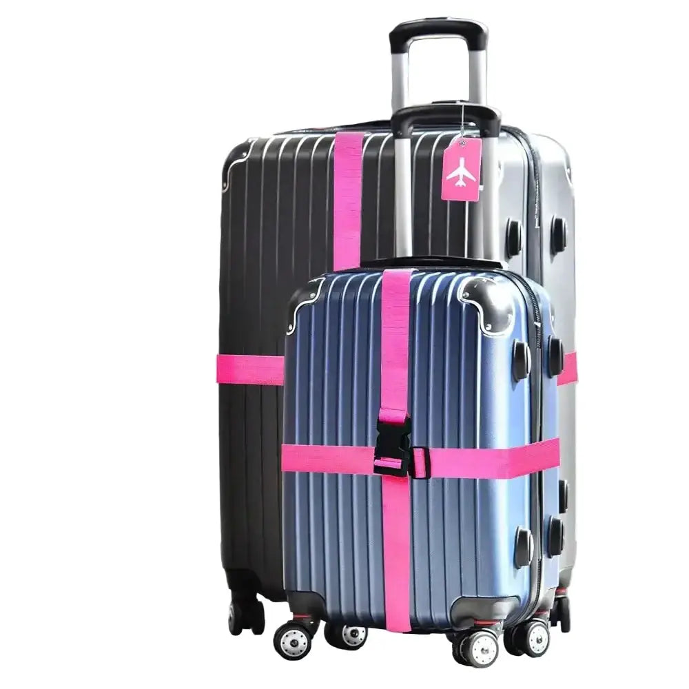 Multi-Colour Luggage Strap Set with Tag (8 colours available)