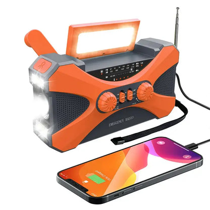 Multifunctional 10000mAh Solar Crank Radio (2 colours available)