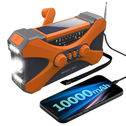 Multifunctional 10000mAh Solar Crank Radio (2 colours available)