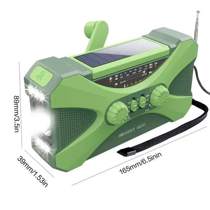 Multifunctional 10000mAh Solar Crank Radio (2 colours available)