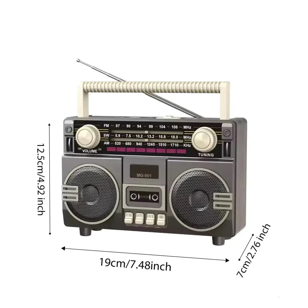 Portable AM/FM Radio Cassette Player