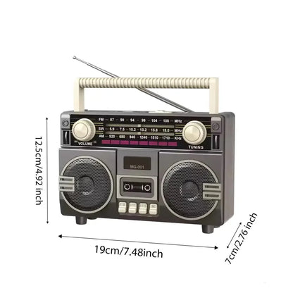 Portable AM/FM Radio Cassette Player