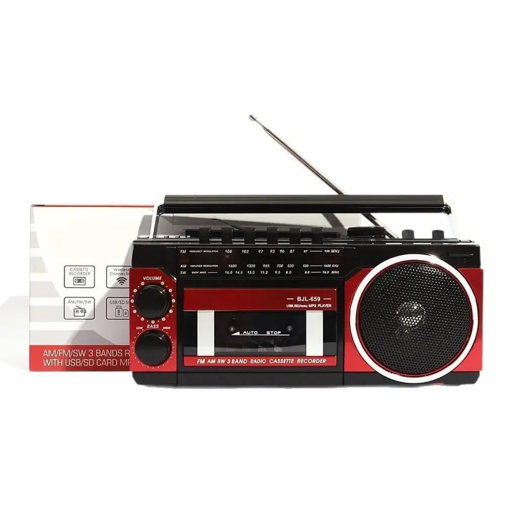 Portable AM/FM Radio Cassette Player