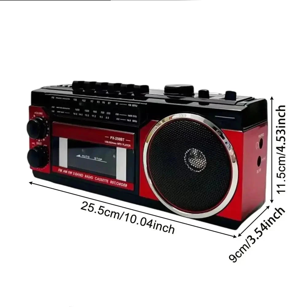 Portable AM/FM Radio Cassette Player
