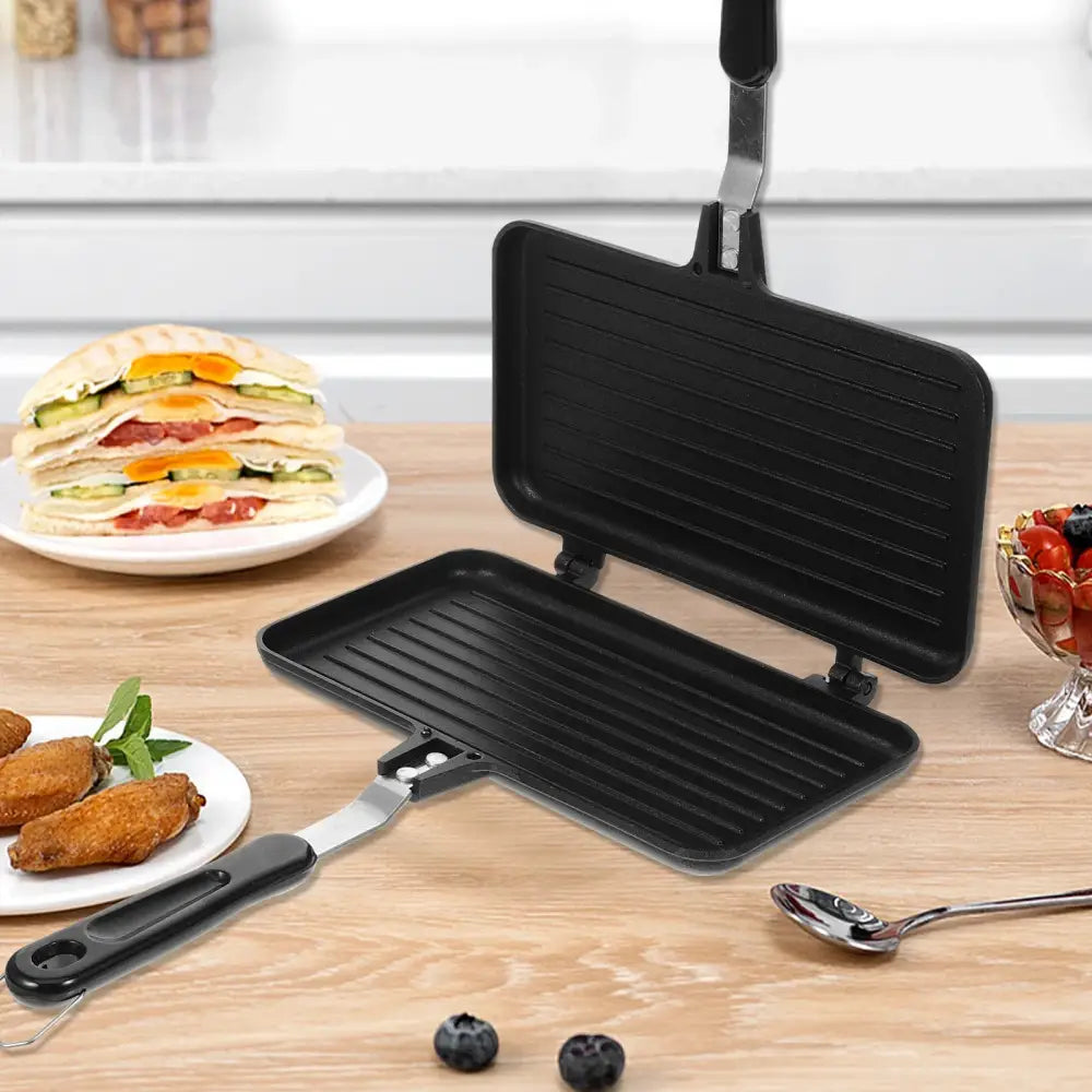 Multifunctional Sandwich Toaster & Nonstick Pan – Kitchen Appliance