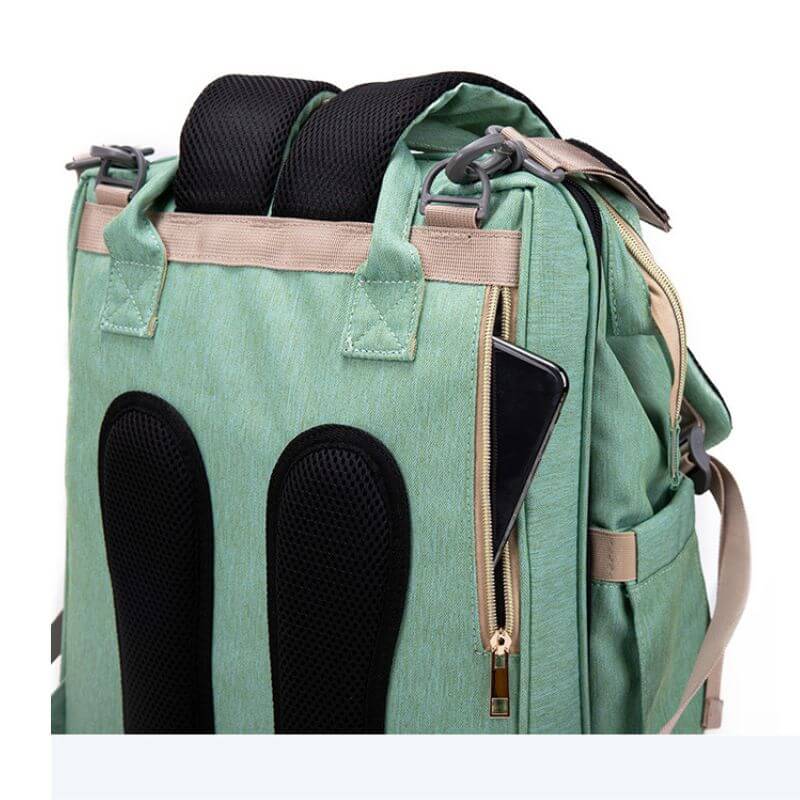 New Nappy Diaper Bag & Travel Crib-Light Green