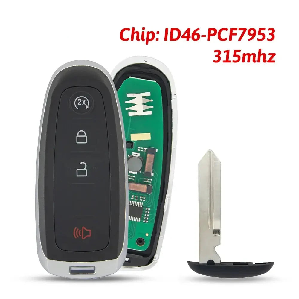 Smart Remote Key 315/434MHz ID46 PCF7953 4D63/4D83 Chip for Ford Edge, Explorer, Escape & Focus
