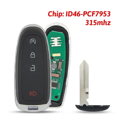 Smart Remote Key 315/434MHz ID46 PCF7953 4D63/4D83 Chip for Ford Edge, Explorer, Escape & Focus