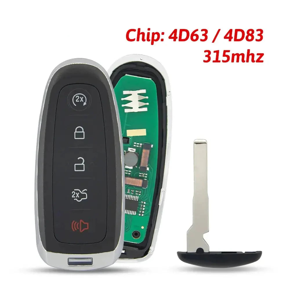 Smart Remote Key 315/434MHz ID46 PCF7953 4D63/4D83 Chip for Ford Edge, Explorer, Escape & Focus
