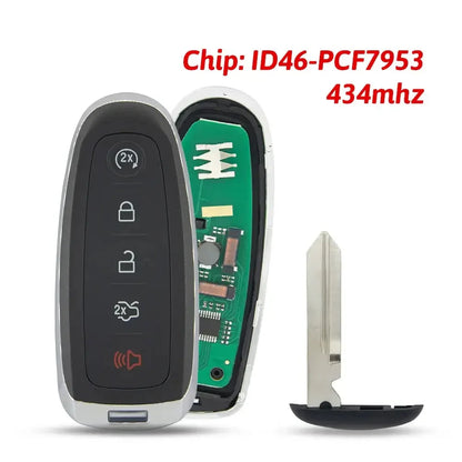 Smart Remote Key 315/434MHz ID46 PCF7953 4D63/4D83 Chip for Ford Edge, Explorer, Escape & Focus