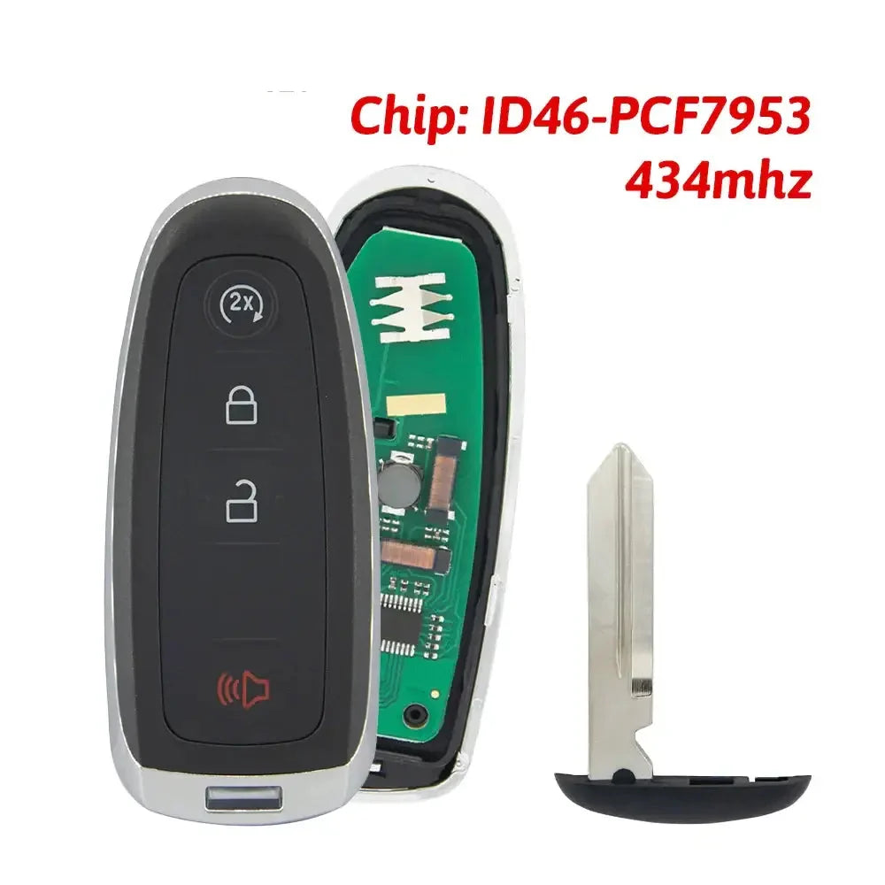 Smart Remote Key 315/434MHz ID46 PCF7953 4D63/4D83 Chip for Ford Edge, Explorer, Escape & Focus