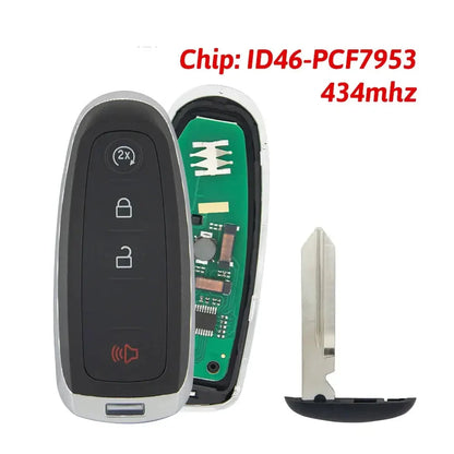 Smart Remote Key 315/434MHz ID46 PCF7953 4D63/4D83 Chip for Ford Edge, Explorer, Escape & Focus