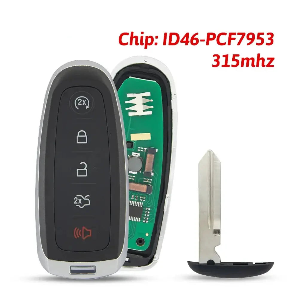 Smart Remote Key 315/434MHz ID46 PCF7953 4D63/4D83 Chip for Ford Edge, Explorer, Escape & Focus