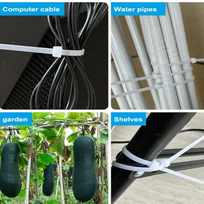 Nylon Cable Ties 3x100, 3x150, 4x200 & 5x250mm Self-Locking