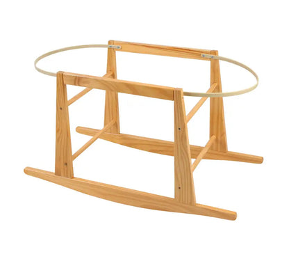 Plush Rocking Moses Basket Stand - Natural
