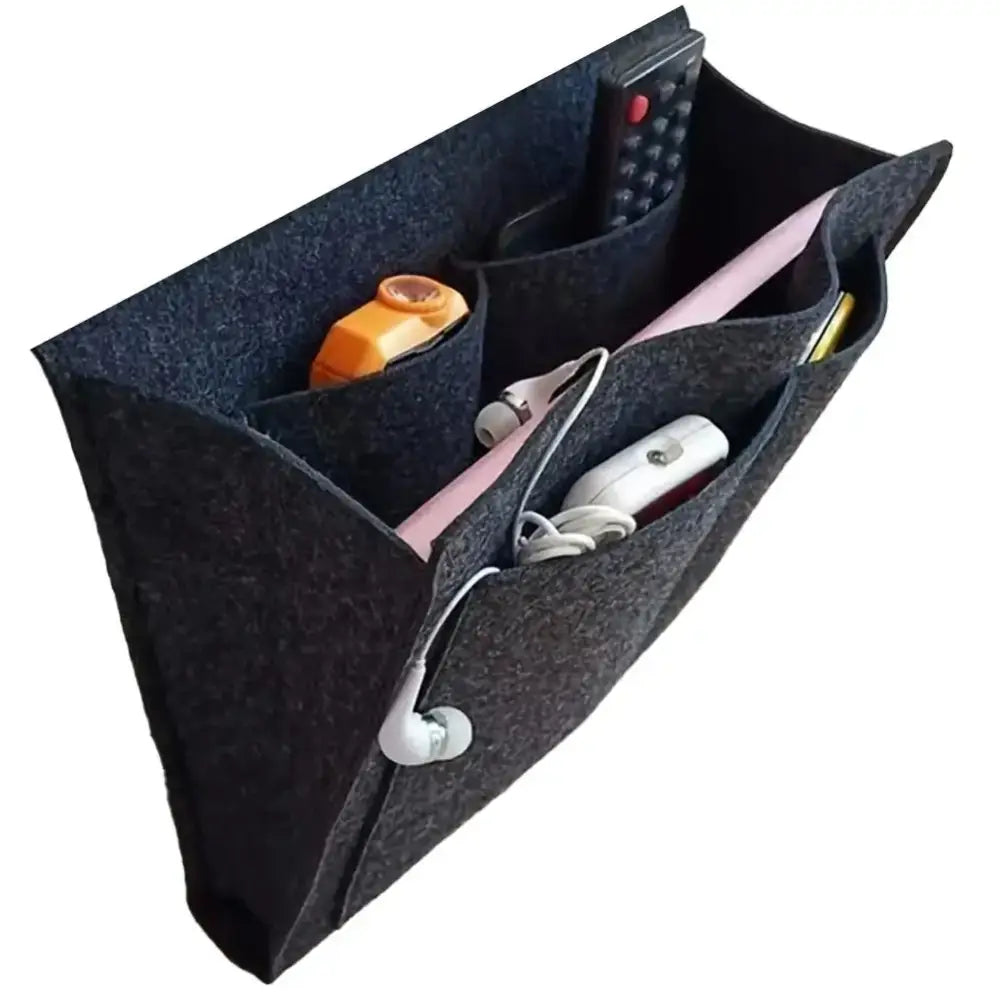 Felt Bedside Storage Bag with Hanging Pockets